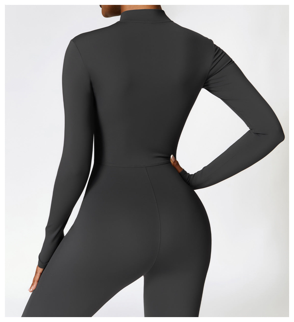 Autumn Winter Long Sleeve Zipper Full Body Jumpsuit