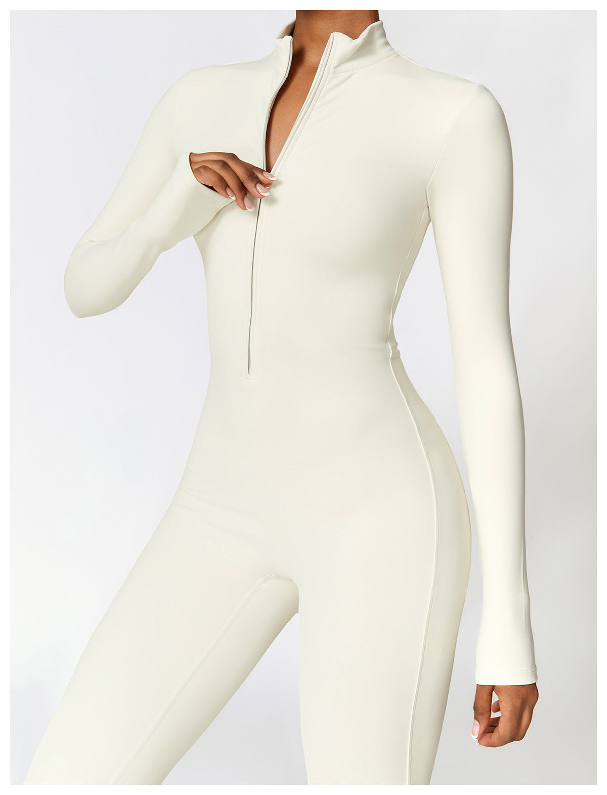 Autumn Winter Long Sleeve Zipper Full Body Jumpsuit